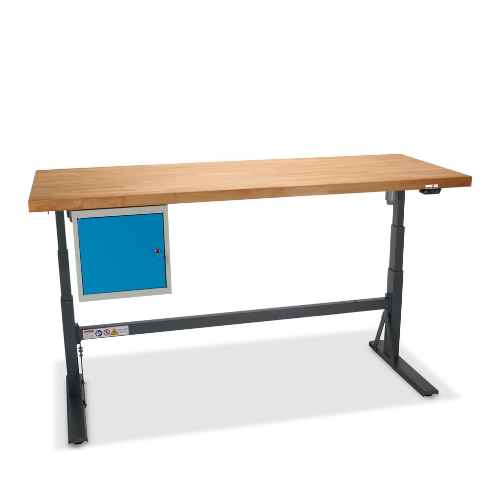 Número de imagen del producto 10: Steinbock® e-Adjust, banco de trabajo ajustable en altura con motor eléctrico, con contenedor debajo, HxAxF 700-1.170 x 2.000 x 750 mm, CC 350 kg
