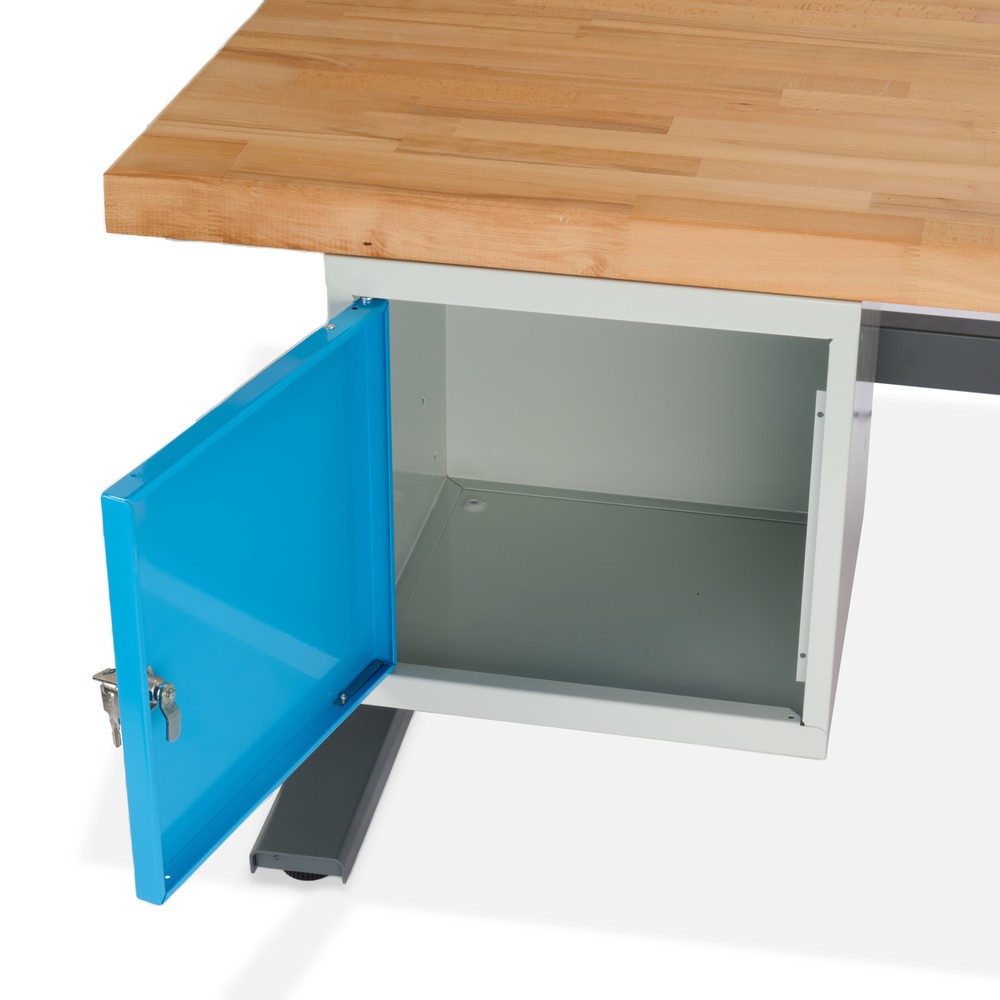 Número de imagen del producto 11: Steinbock® e-Adjust, banco de trabajo ajustable en altura con motor eléctrico, con contenedor debajo, HxAxF 700-1.170 x 2.000 x 750 mm, CC 350 kg