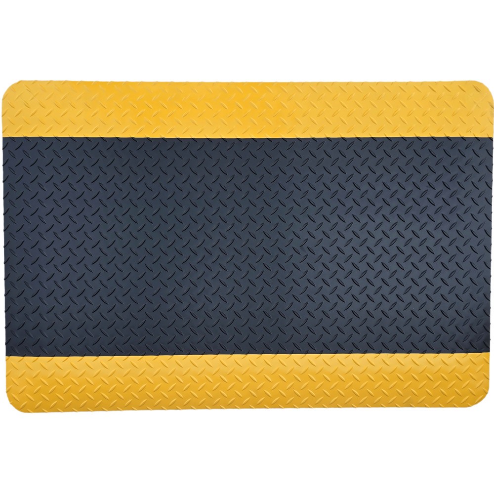 Número de imagen del producto 2: Alfombrilla antifatiga ErgoSoft Strong de Steinbock®, patrón de diamante, 2 capas, A x L 900 x 2000 mm, negra/amarilla