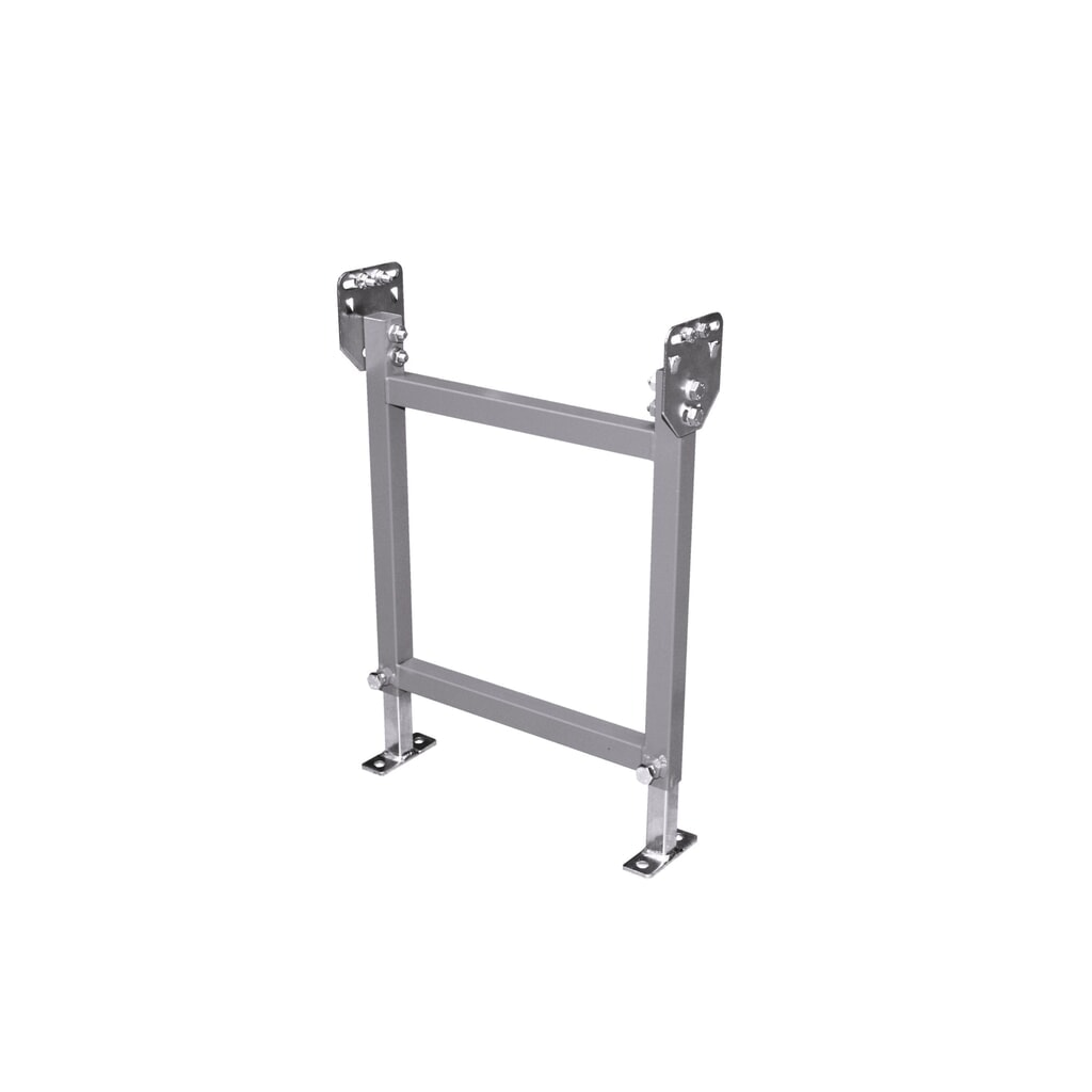 Imagen del producto: Soporte para transportador de rodillos ligero BLUME de acero inoxidable 1.4301, ancho del transportador 400 mm, altura 1.100 - 1.550 mm