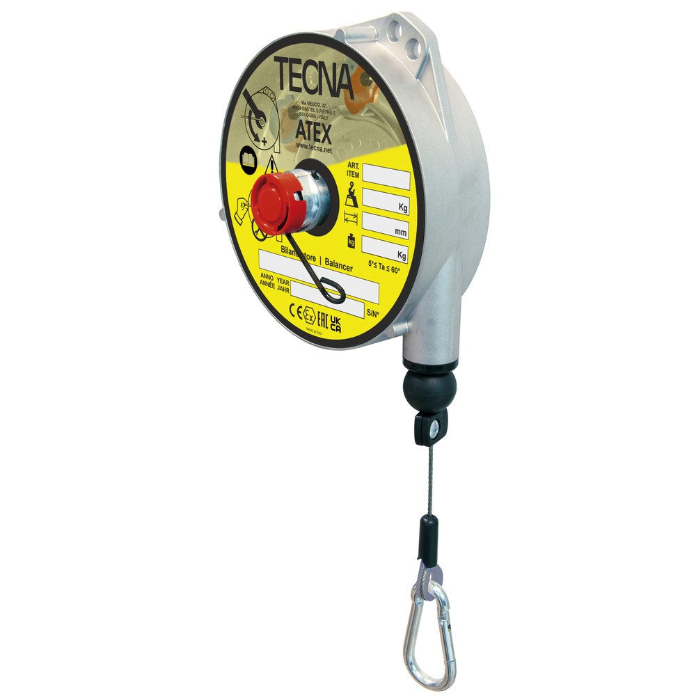 Imagen del producto: Suspensión para zonas de protección contra explosiones, con cerradura, carcasa de aluminio, extractor de cables 2,5 m, capacidad de carga 6-8 kg