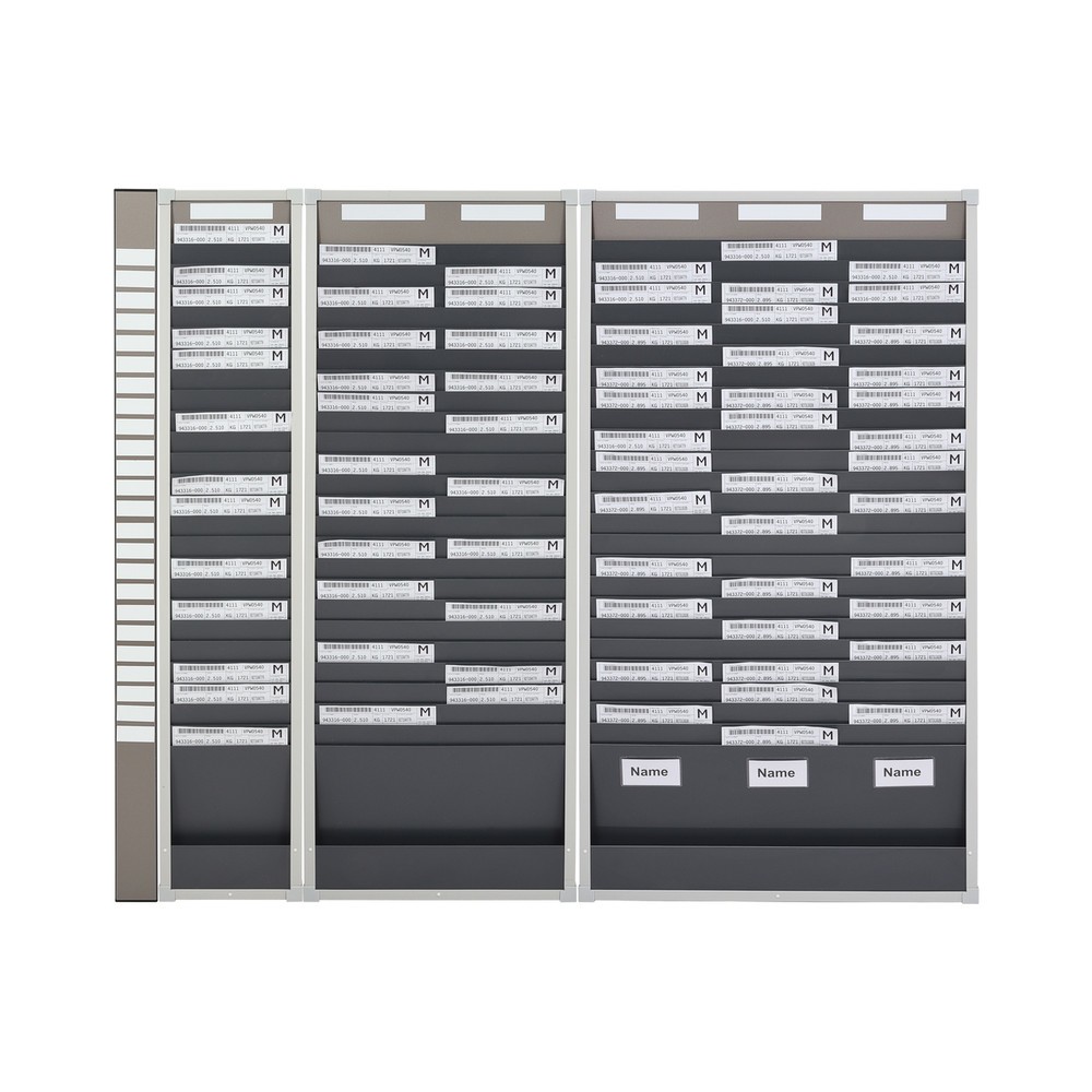 Número de imagen del producto 2: Tabla clasificadora de tarjetas 2 filas 10 ranuras HxW 750 x 490 mm