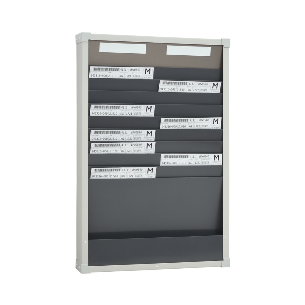 Imagen del producto: Tabla clasificadora de tarjetas 2 filas 10 ranuras HxW 750 x 490 mm