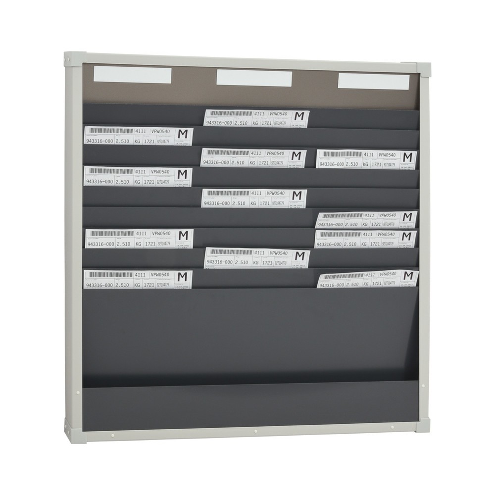 Imagen del producto: Tabla clasificadora de tarjetas de 3 filas de 10 ranuras, 750 x 720 mm de alto x ancho