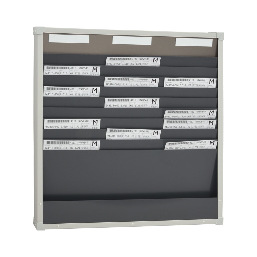 Imagen del producto: Tabla clasificadora de tarjetas de 3 filas de 10 ranuras, 750 x 720 mm de alto x ancho