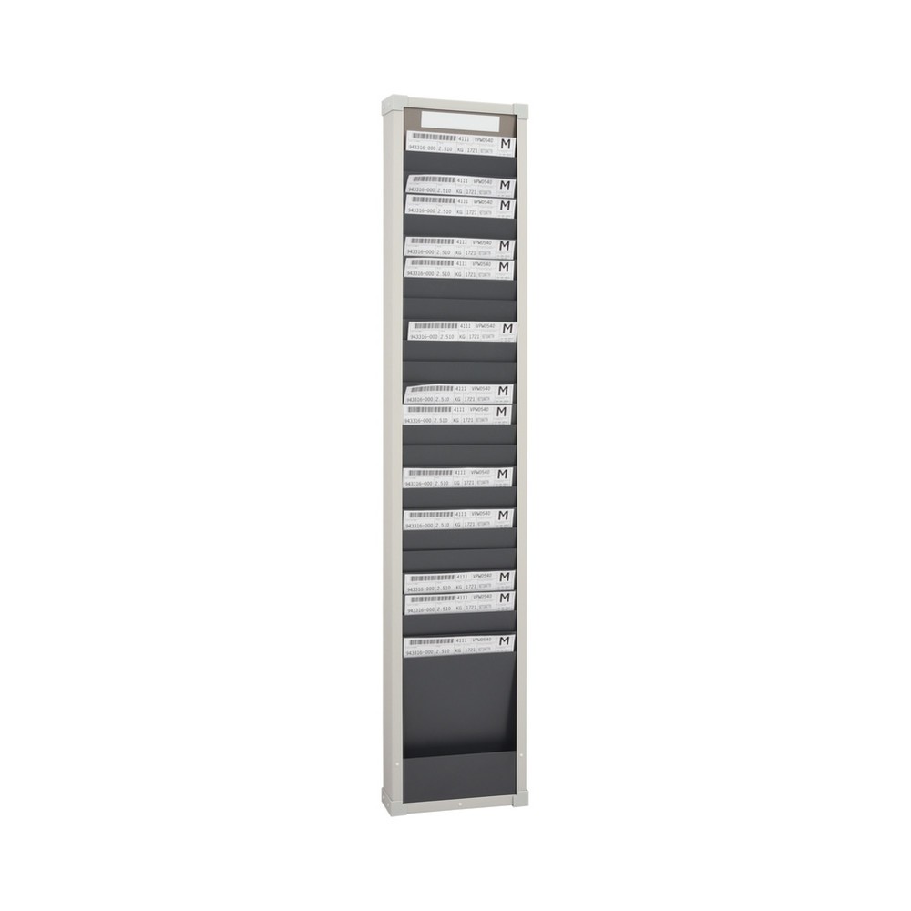 Imagen del producto: Clasificador de tarjetas, 1 fila, 25 compartimentos, alto x ancho 1.350 x 260 mm
