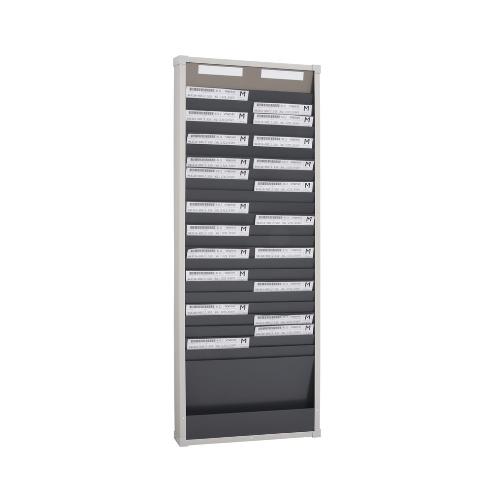 Imagen del producto: Clasificador de tarjetas, 2 filas de 25 compartimentos, alto x ancho 1.350 x 490 mm