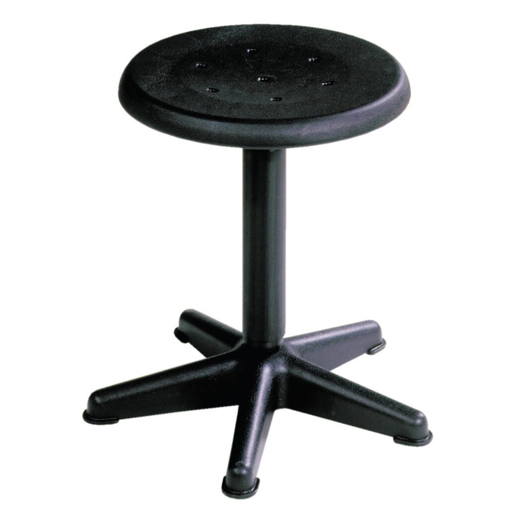 Taburete HEMMDAL, asiento de PP, altura de asiento de 410-600 mm, eje giratorio, base de plástico, conteras Imagen del producto: Taburete HEMMDAL, asiento de PP, altura de asiento de 410-600 mm, eje giratorio, base de plástico, conteras