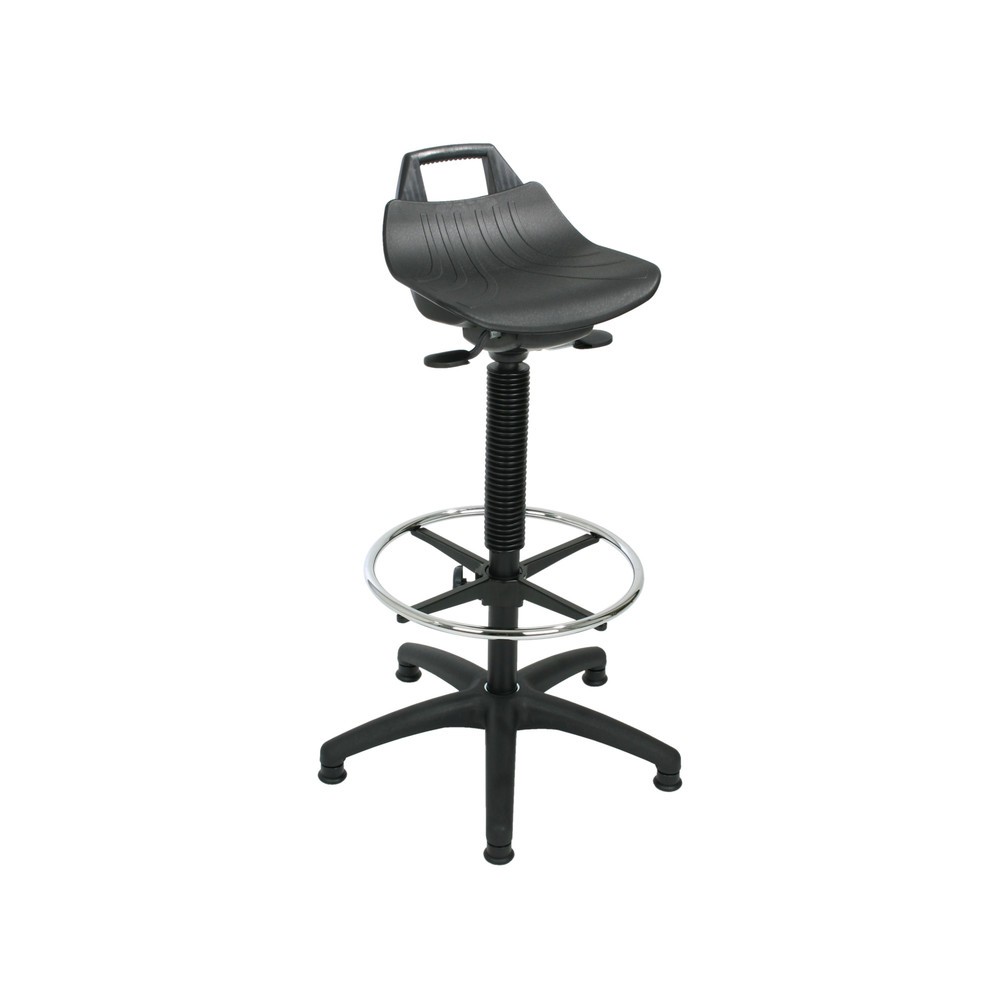 Número de imagen del producto 1: Taburete Premium HEMMDAL, asiento de PP, altura de asiento de 630-890 mm, conteras, estribo circular