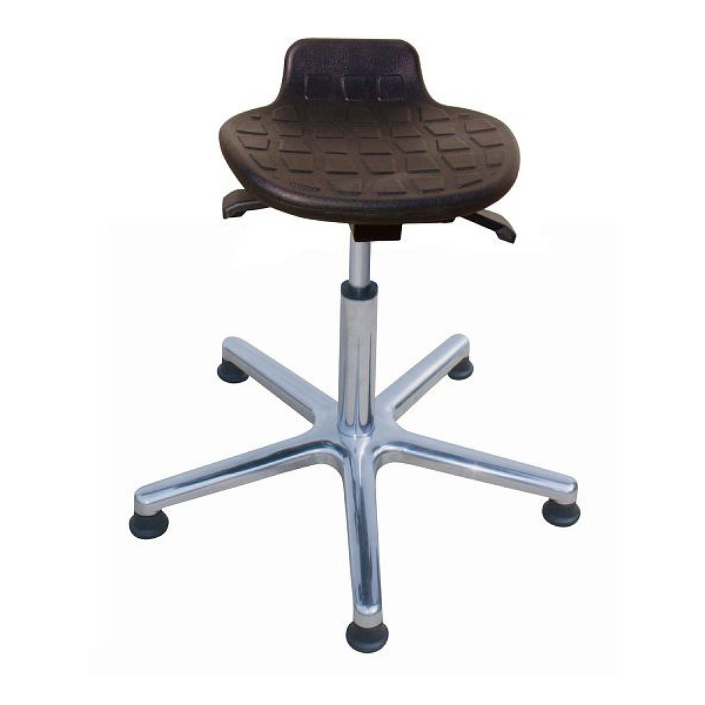 Número de imagen del producto 1: Taburete HEMMDAL Komfort, asiento de PU, altura de asiento 410-540 mm, base de aluminio, conteras