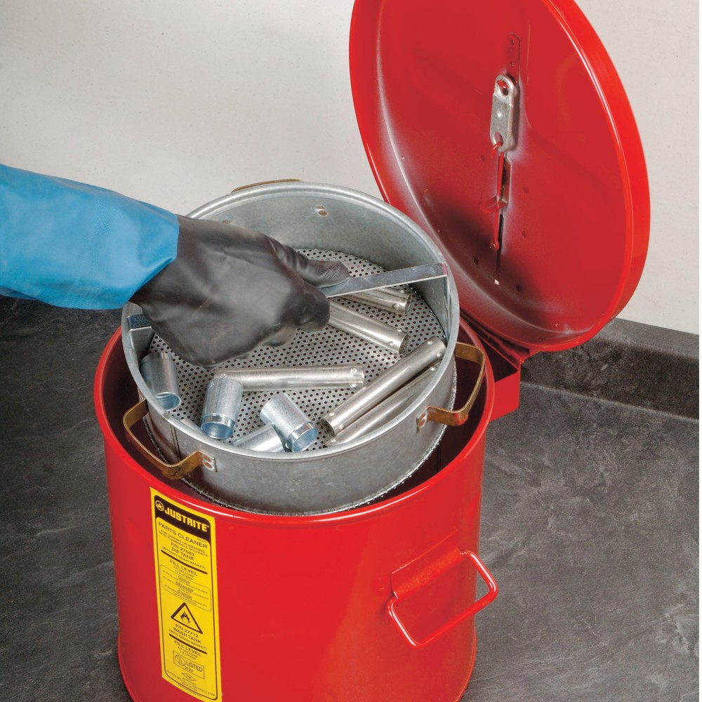 Número de imagen del producto 2: Justrite - Depósito de lavado y buceo, color rojo, 30 litros
