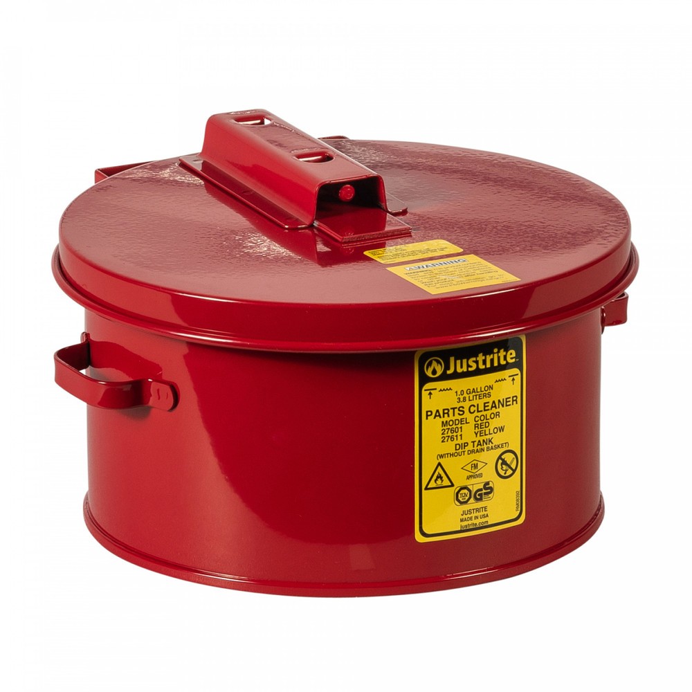 Número de imagen del producto 1: Justrite - Depósito de lavado y buceo, color rojo, 4 litros