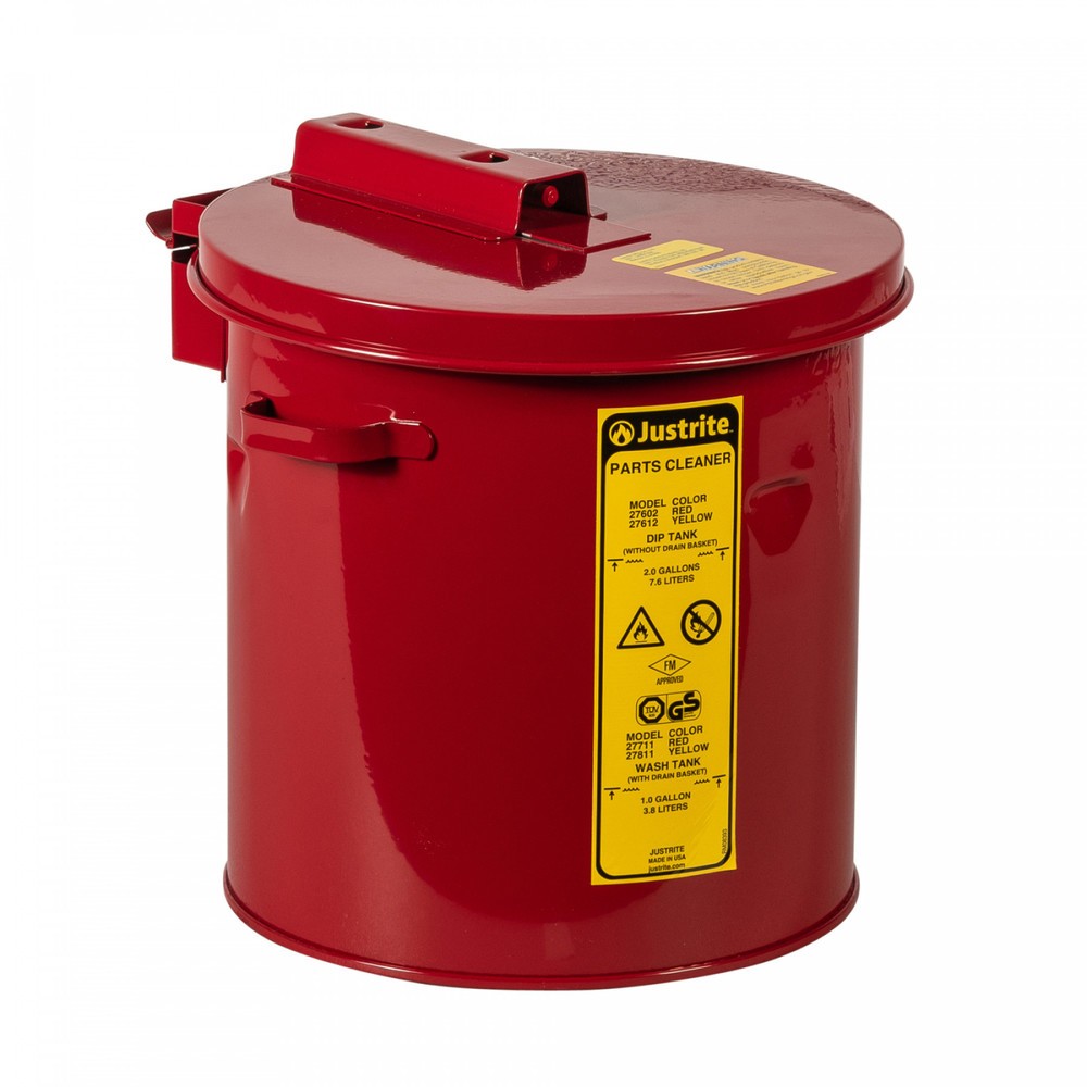 Número de imagen del producto 1: Justrite - Depósito de lavado y buceo (8 L), color rojo