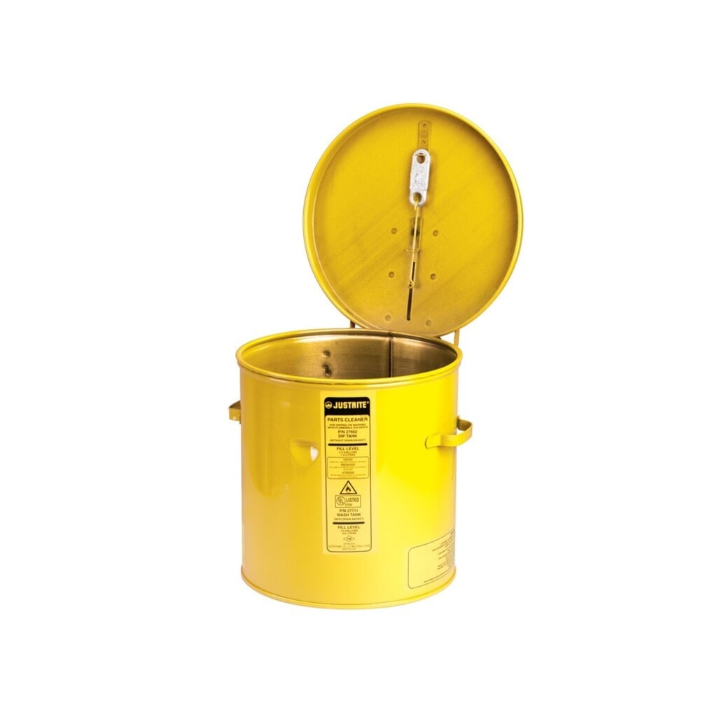 Justrite - Depósito de lavado y buceo, color amarillo, 8 litros Imagen del producto: Justrite - Depósito de lavado y buceo, color amarillo, 8 litros