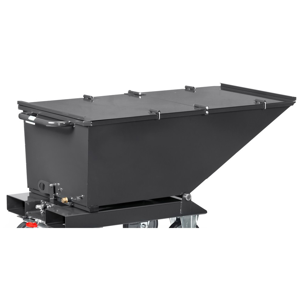 Imagen del producto: Tapa abatible de 0,25 m³ para camión volquete fetra® con ruedas - gris antracita