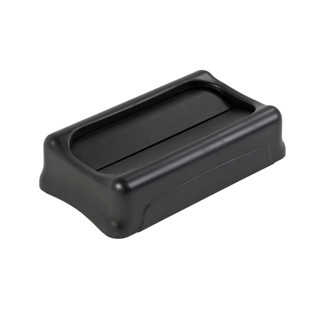 Tapa abatible Rubbermaid Slim Jim® Negra Imagen del producto: Tapa abatible Rubbermaid Slim Jim® Negra