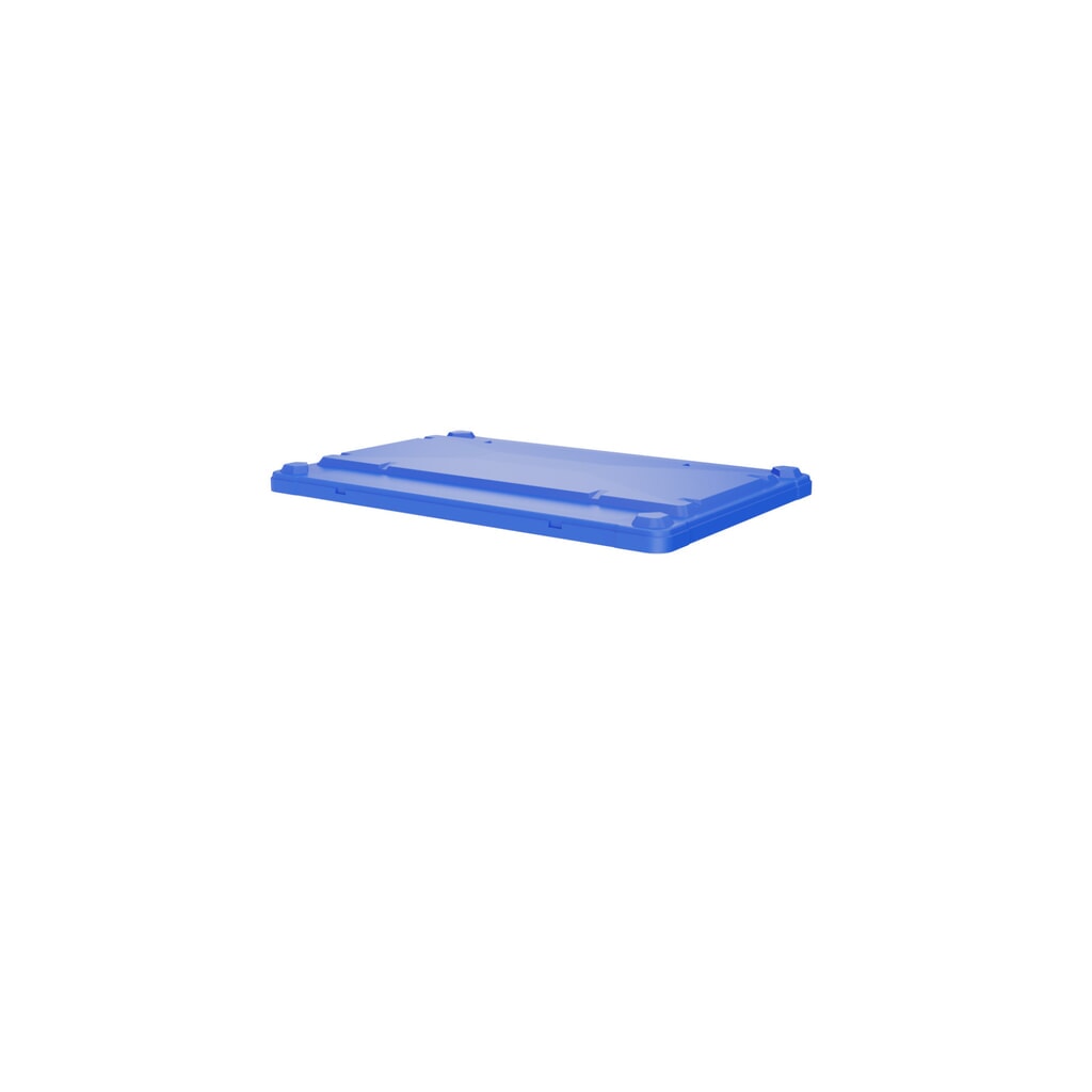 Imagen del producto: DOLAV Tapa apilable para caja palet, de 800 mm de fondo, azul