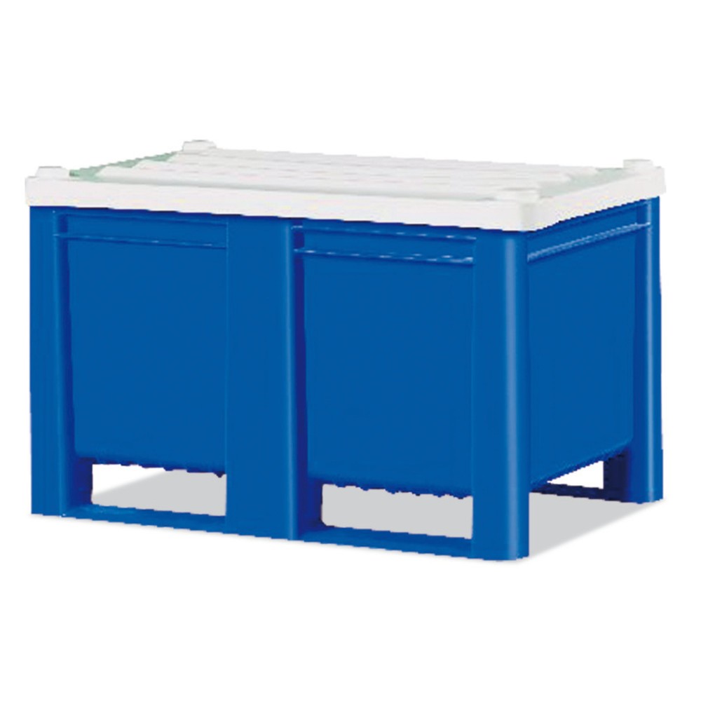 Imagen del producto: Tapa apilable para caja palet, de 800 mm de fondo, azul