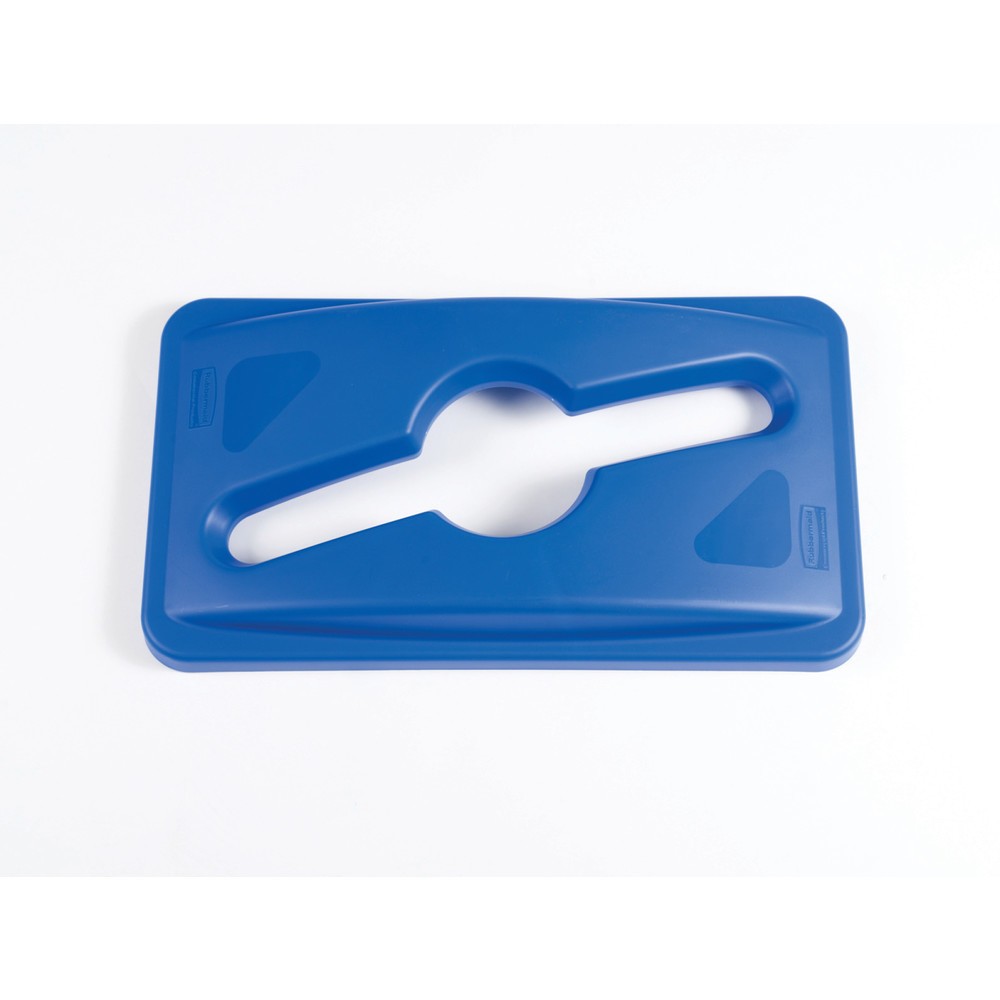 Imagen del producto: Rubbermaid Slim Jim® - Tapa de papelera para cubo de basura de reciclaje mixtos, color azul