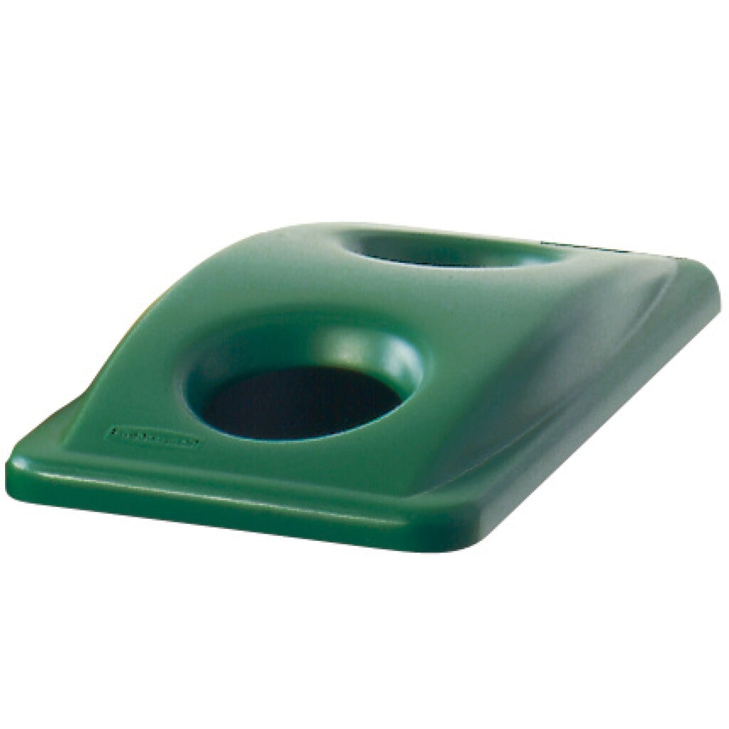 Tapa de plástico para contenedor de reciclaje Rubbermaid® Slim Jim®, 60 y 87 litros, con boca de vertido, verde Imagen del producto: Tapa de plástico para contenedor de reciclaje Rubbermaid® Slim Jim®, 60 y 87 litros, con boca de vertido, verde
