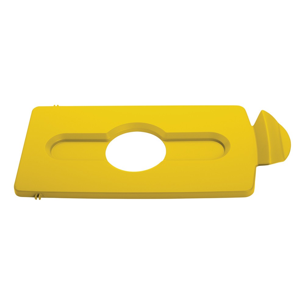 Imagen del producto: Tapa para estación de reciclaje Rubbermaid® Slim Jim, abertura para introducir botellas, amarilla