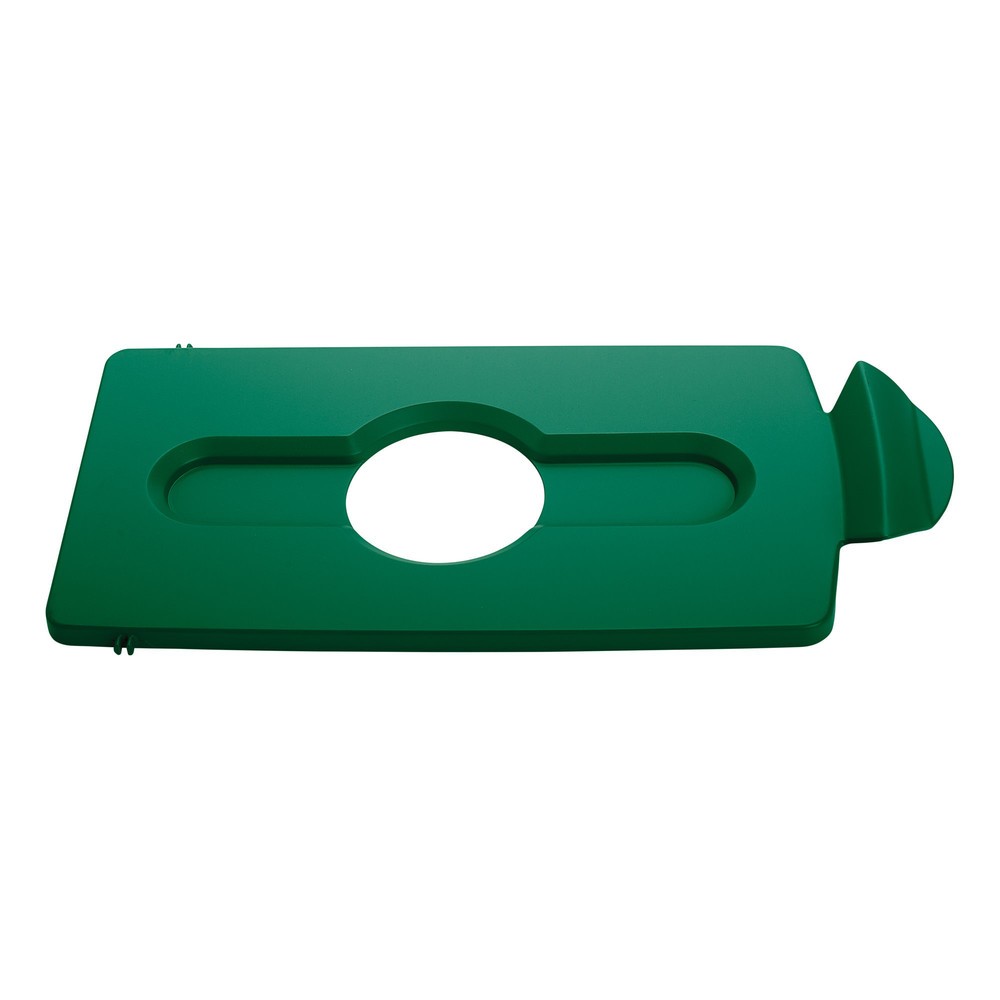 Imagen del producto: Tapa para estación de reciclaje Rubbermaid® Slim Jim, abertura para introducir botellas, verde
