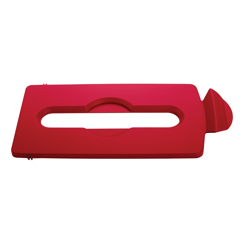Imagen del producto: Tapa para estación de reciclaje Rubbermaid® Slim Jim, abertura para insertar papel, roja