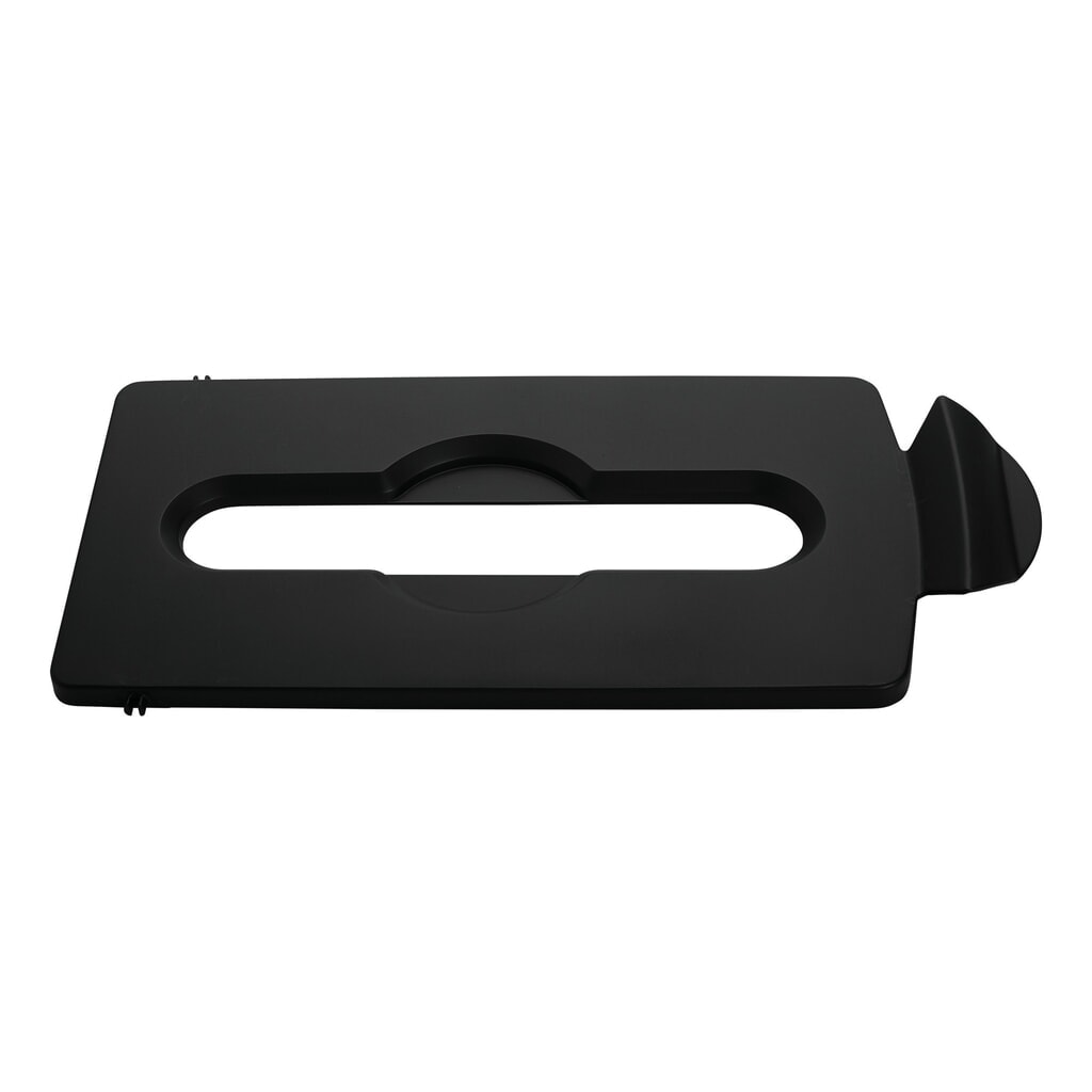 Imagen del producto: Tapa para estación de reciclaje Rubbermaid® Slim Jim, abertura para insertar papel, negra