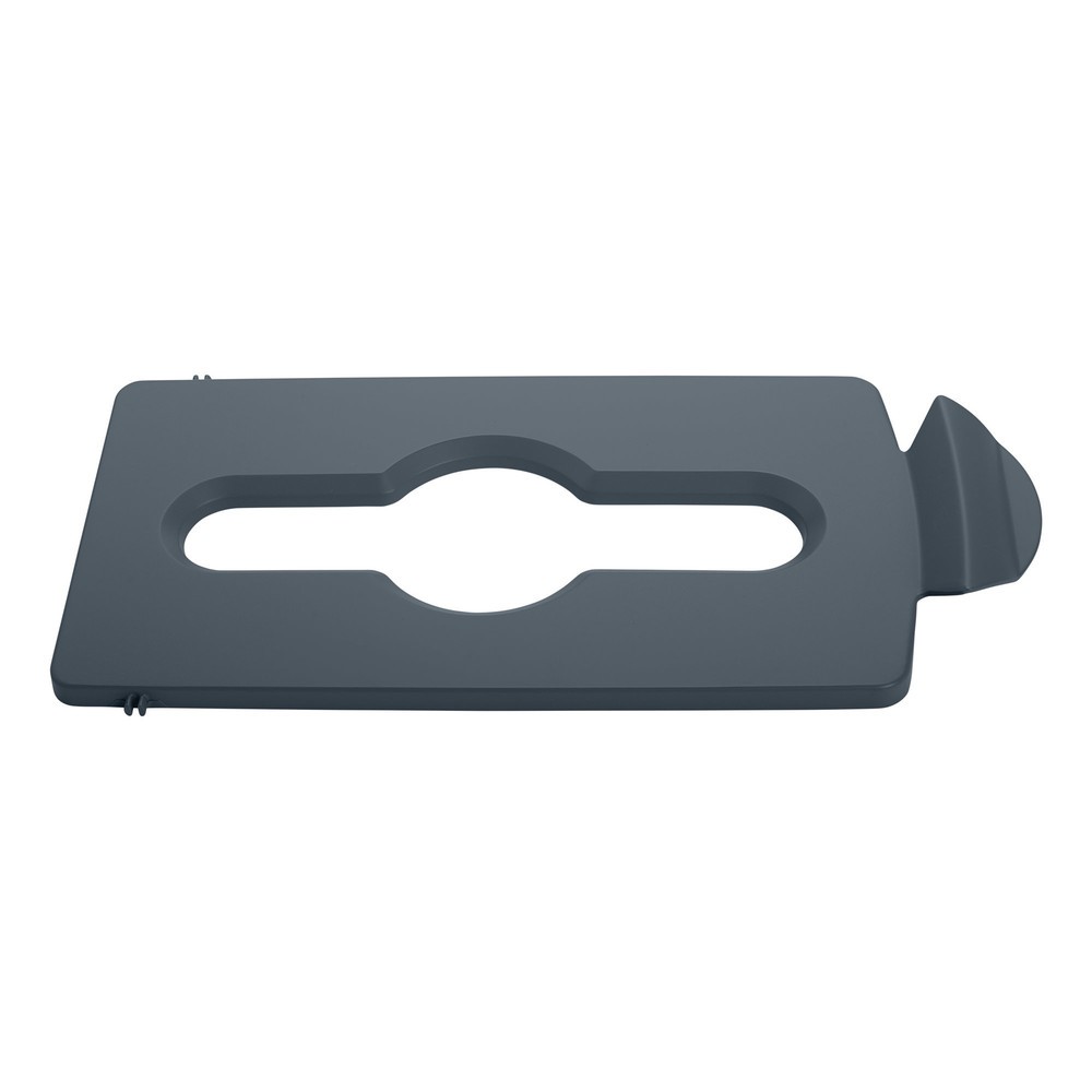Imagen del producto: Tapa para estación de reciclaje Rubbermaid® Slim Jim, apertura para residuos mezclados, gris