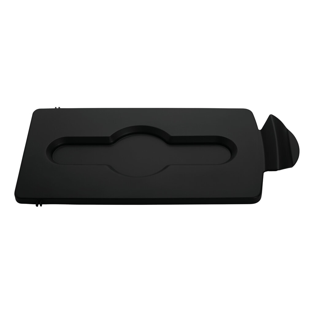Tapa para estación de reciclaje Rubbermaid® Slim Jim, cerrada, negra Imagen del producto: Tapa para estación de reciclaje Rubbermaid® Slim Jim, cerrada, negra