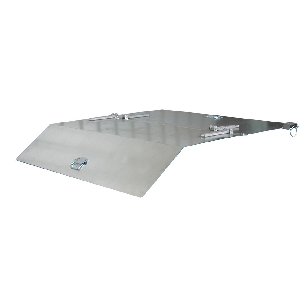 Imagen del producto: Tapa para recipiente de vuelco con mecanismo rodante Premium, forma constructiva ancha, volumen de 1 m³
