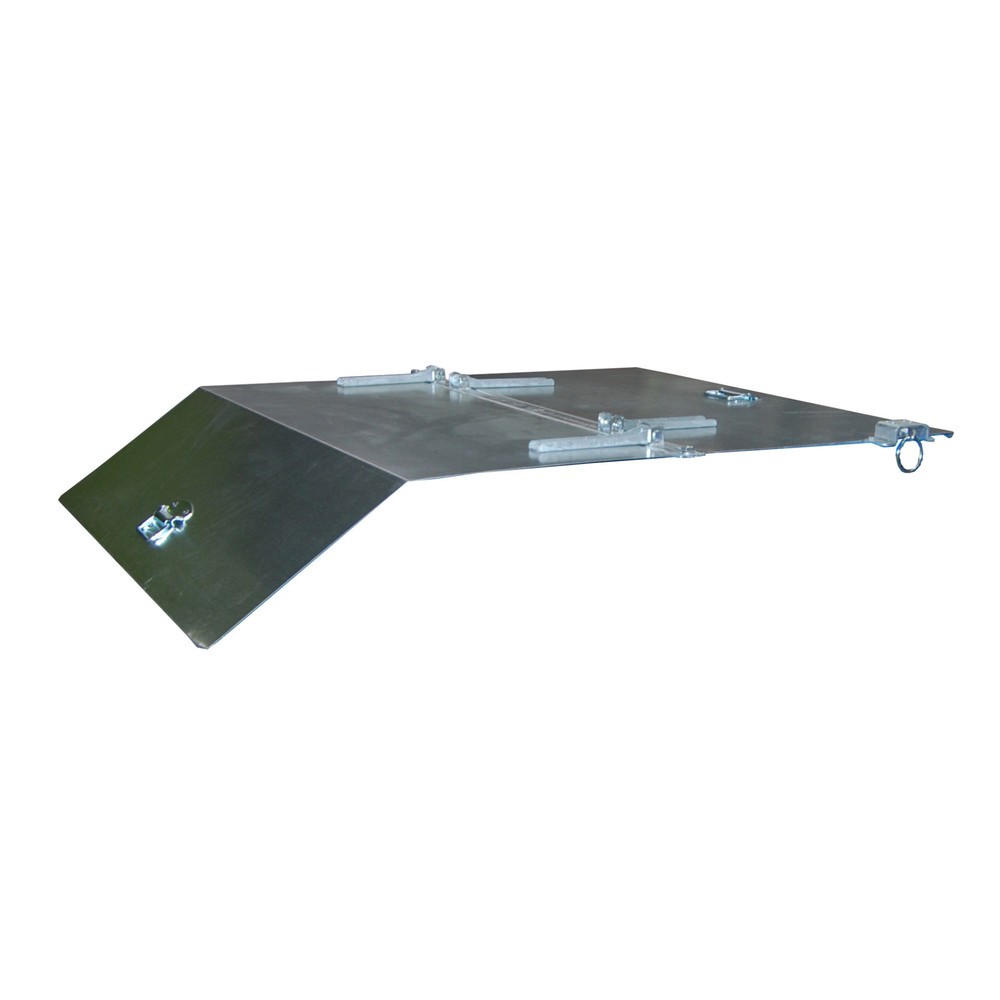 Imagen del producto: Tapa para recipiente de vuelco con mecanismo rodante Premium, forma constructiva ancha, volumen de 0,8 m³