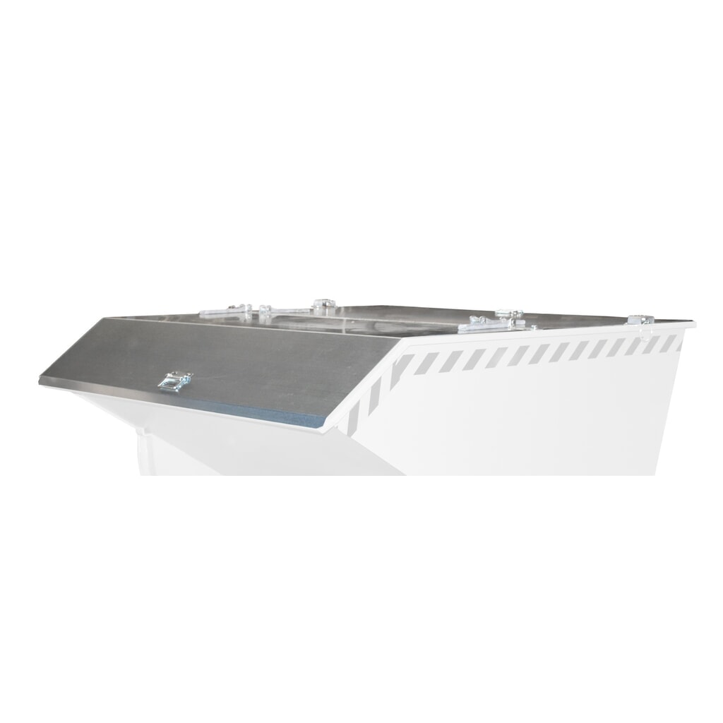 Tapa para recipiente de vuelco Bauer® con mecanismo rodante Premium, forma constructiva profunda, volumen 0,3 m³ Imagen del producto: Tapa para recipiente de vuelco Bauer® con mecanismo rodante Premium, forma constructiva profunda, volumen 0,3 m³