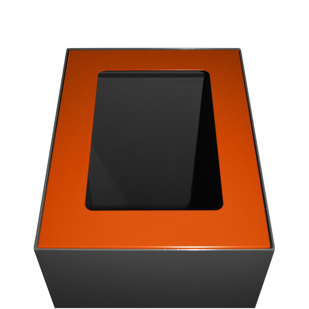 Tapa para sistema modular de clasificación de residuos, 60 litros, naranja Imagen del producto: Tapa para sistema modular de clasificación de residuos, 60 litros, naranja