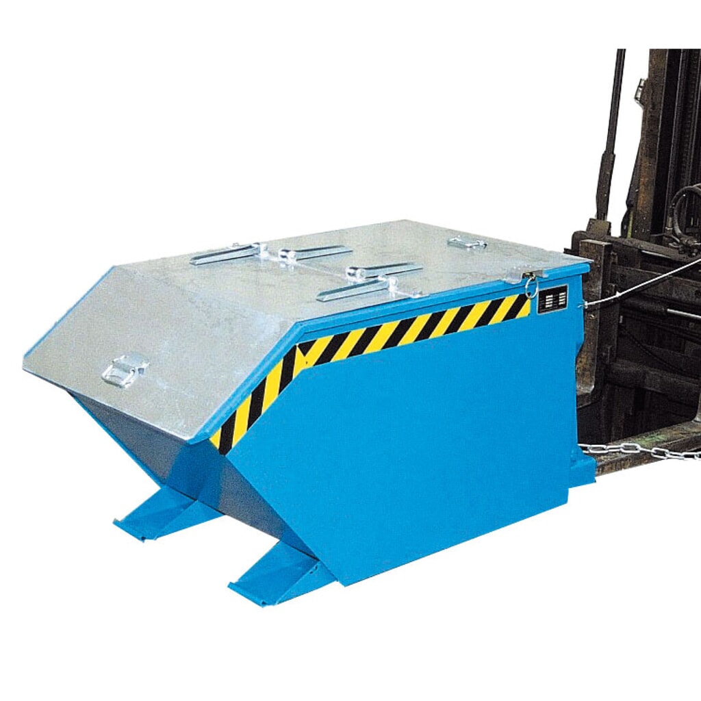 tapa para recipiente de vuelco, baja altura de construcción, para volumen 0,3 m³ Imagen del producto: tapa para recipiente de vuelco, baja altura de construcción, para volumen 0,3 m³