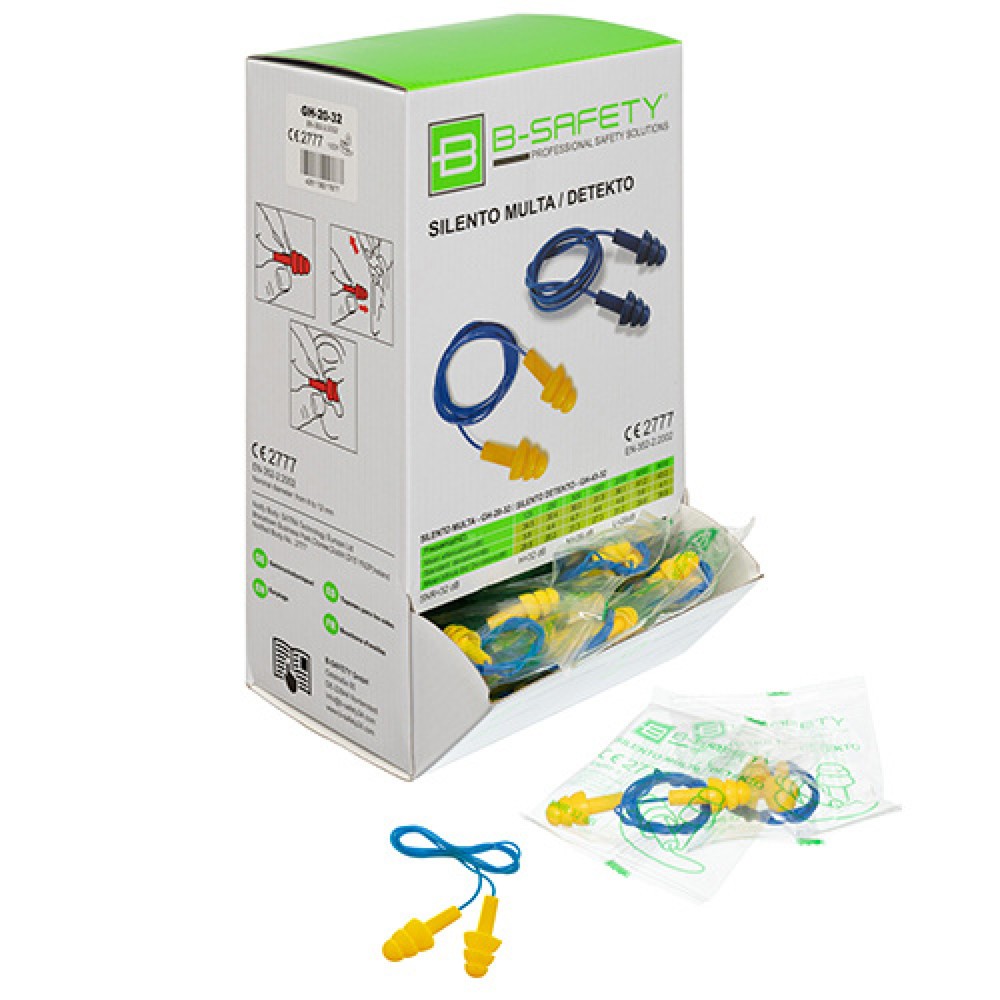 Número de imagen del producto 2: Tapones para los oídos Silento Multa B-Safety, reutilizables, 100 pares/paquete
