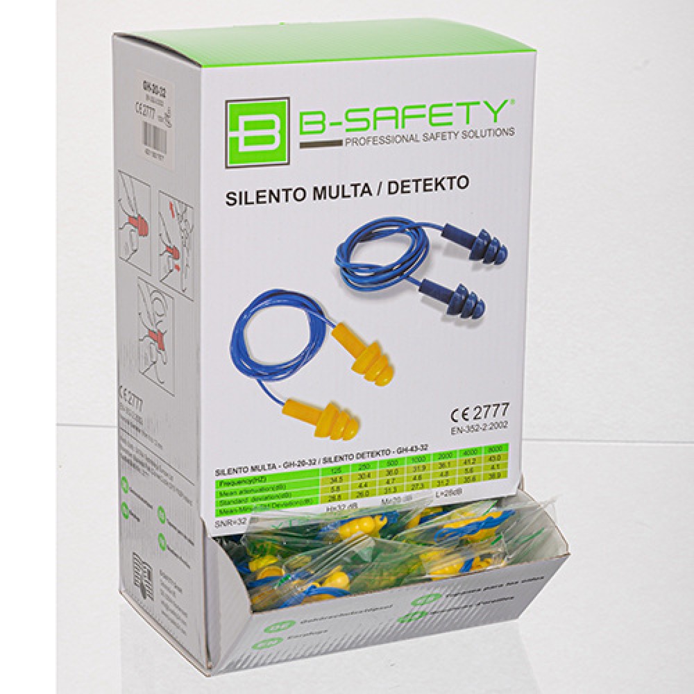 Número de imagen del producto 4: Tapones para los oídos Silento Multa B-Safety, reutilizables, 100 pares/paquete