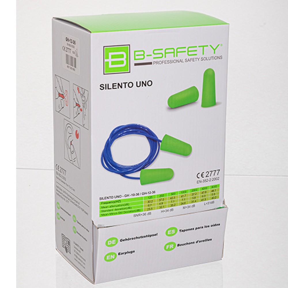 Número de imagen del producto 3: B-Safety Silento Uno tapones para los oídos desechables 200 pares/paquete