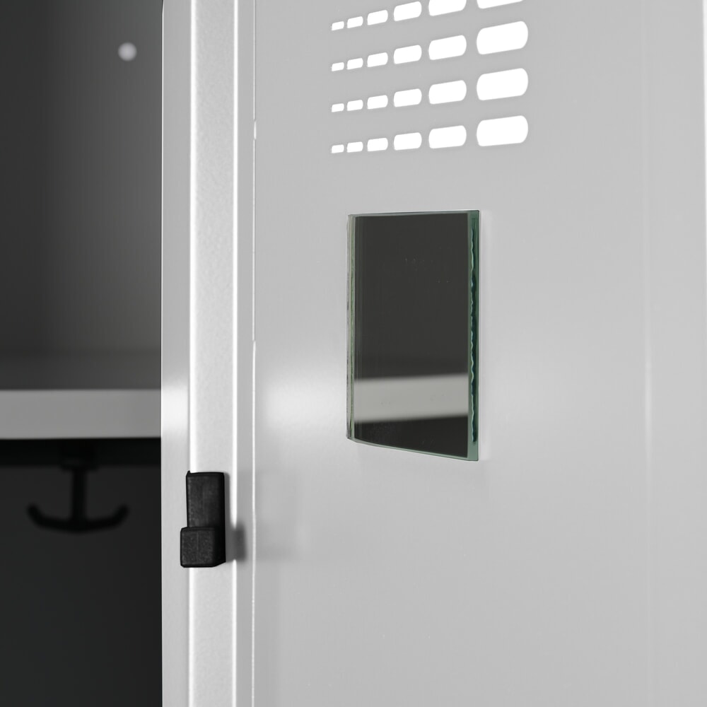 Número de imagen del producto 3: Taquilla Steinbock®, apoyada en el suelo, 3 departamentos, cerradura cilíndrica, HxAxF 1.800 x 900 x 500 mm, gris claro/gris antracita