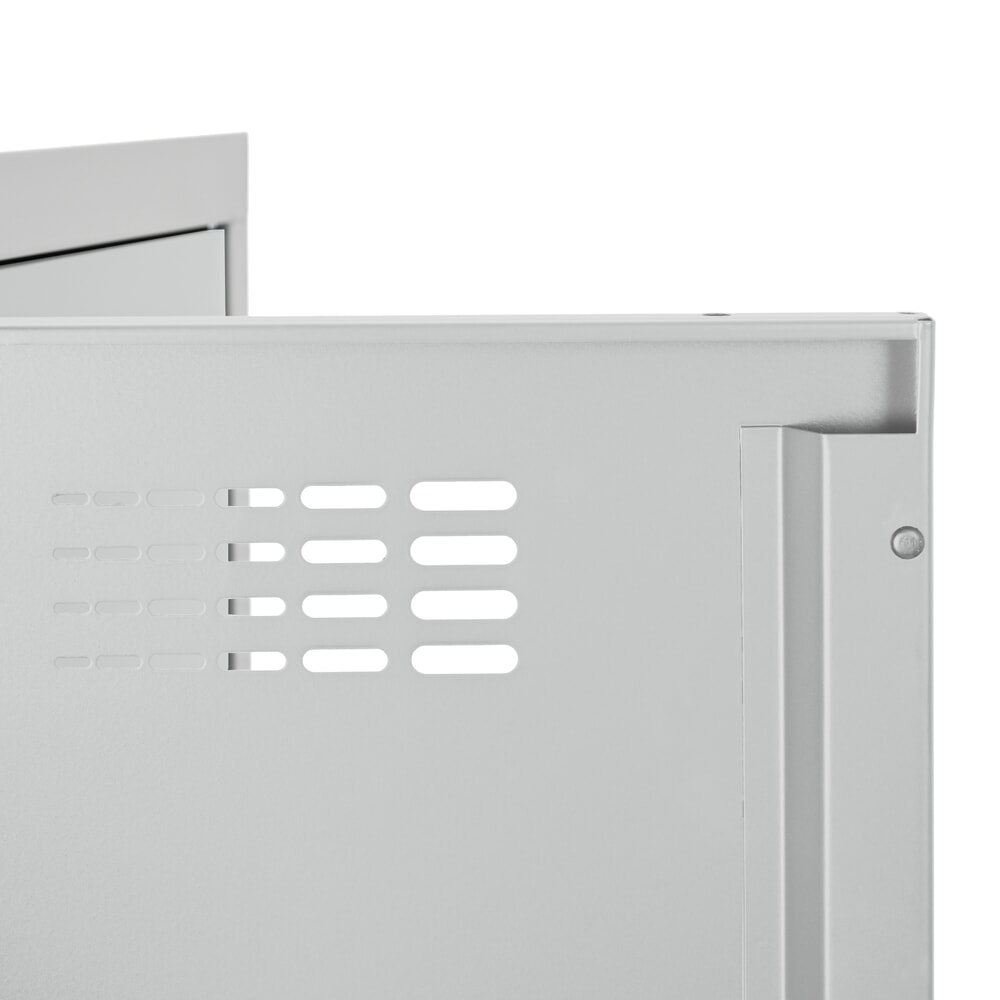 Número de imagen del producto 7: Taquilla Steinbock®, apoyada en el suelo, 2 pisos, 6 compartimentos, cerradura de manivela, HxAxF 1.800 x 1200 x 500 mm, gris claro/gris antracita