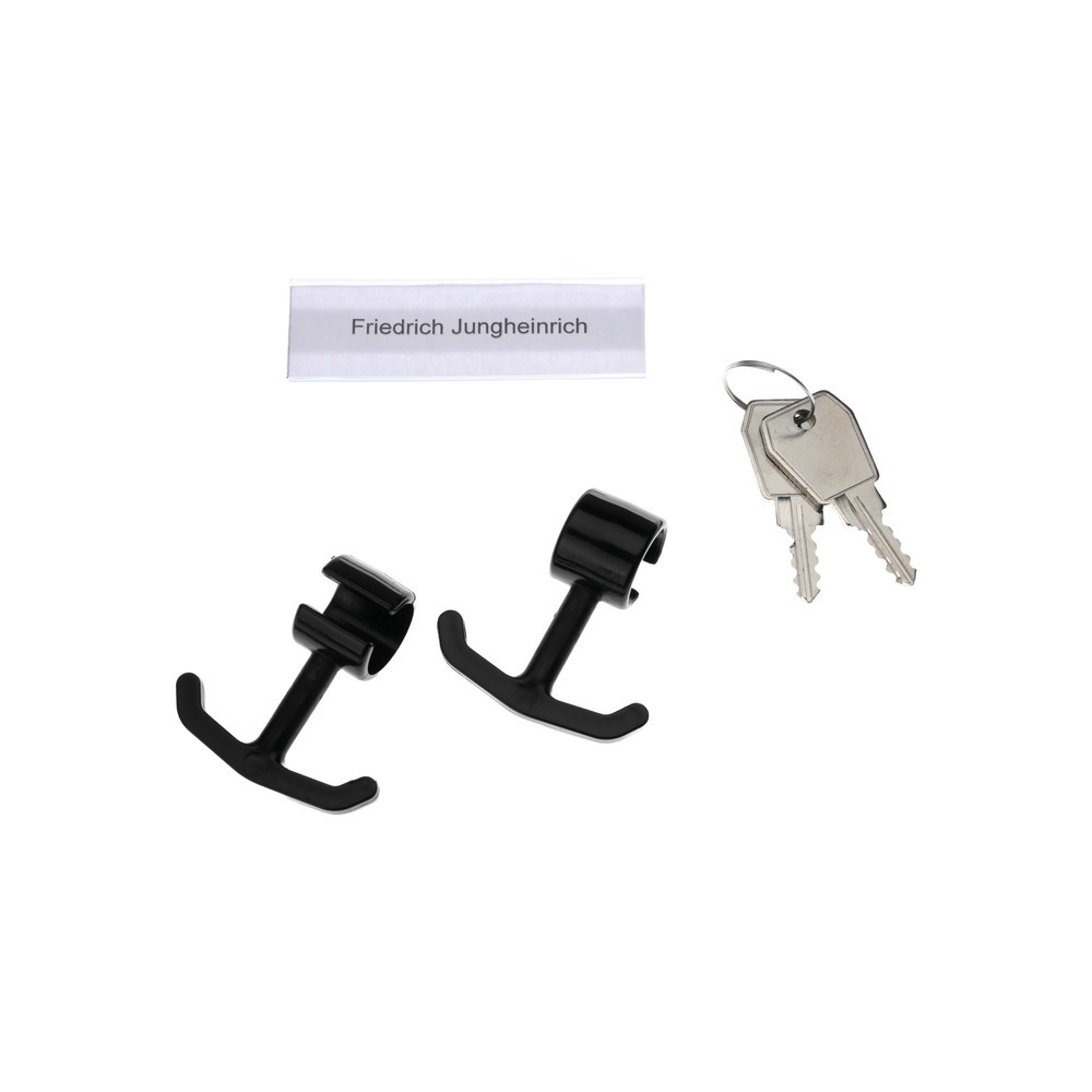 Número de imagen del producto 4: Taquilla Steinbock®, apoyada en el suelo, 3 departamentos, cerradura cilíndrica, HxAxF 1.800 x 900 x 500 mm, gris claro/gris antracita