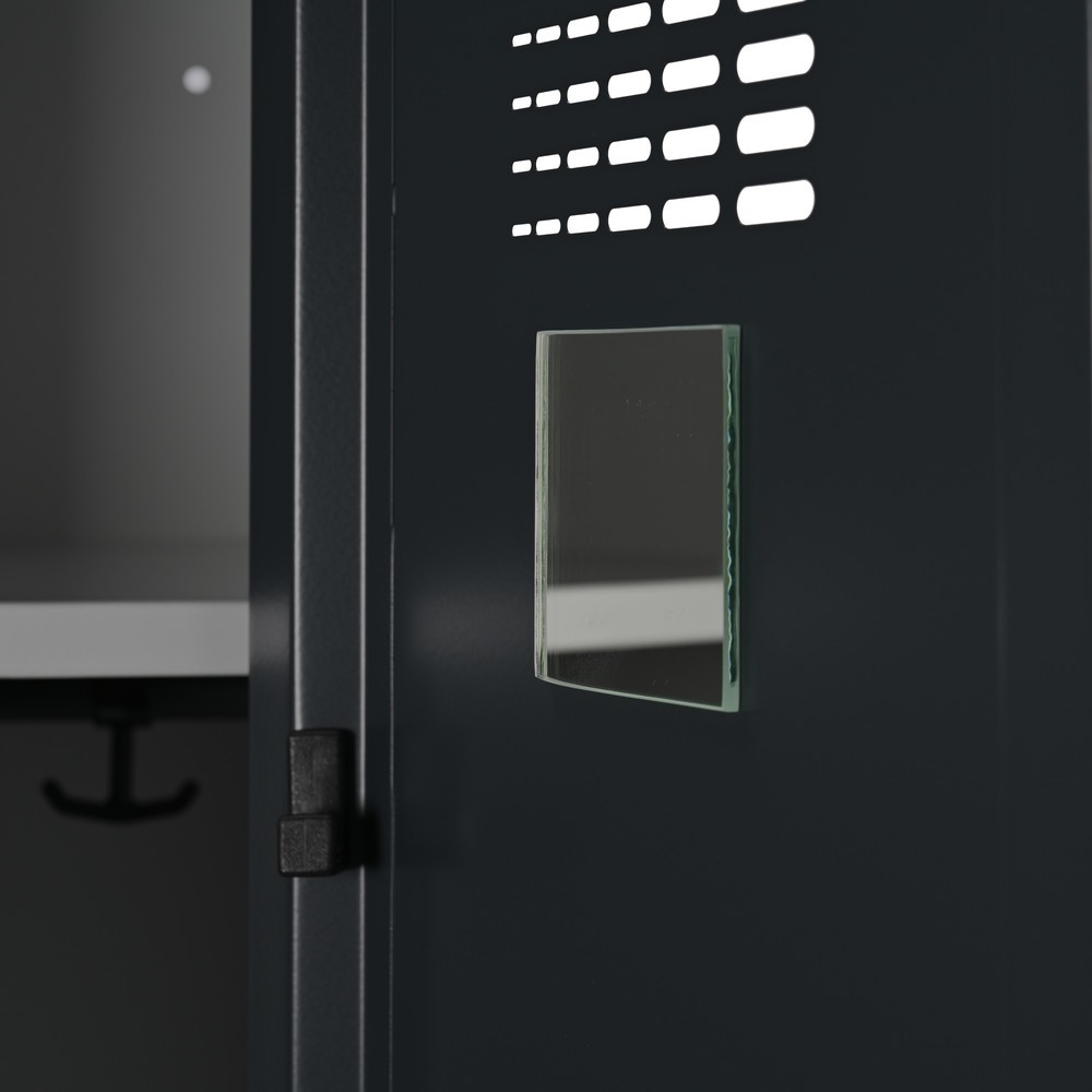 Número de imagen del producto 2: Taquilla Steinbock®, apoyada en el suelo, 3 departamentos, cerradura cilíndrica, HxAxF 1.800 x 900 x 500 mm, gris claro/gris antracita