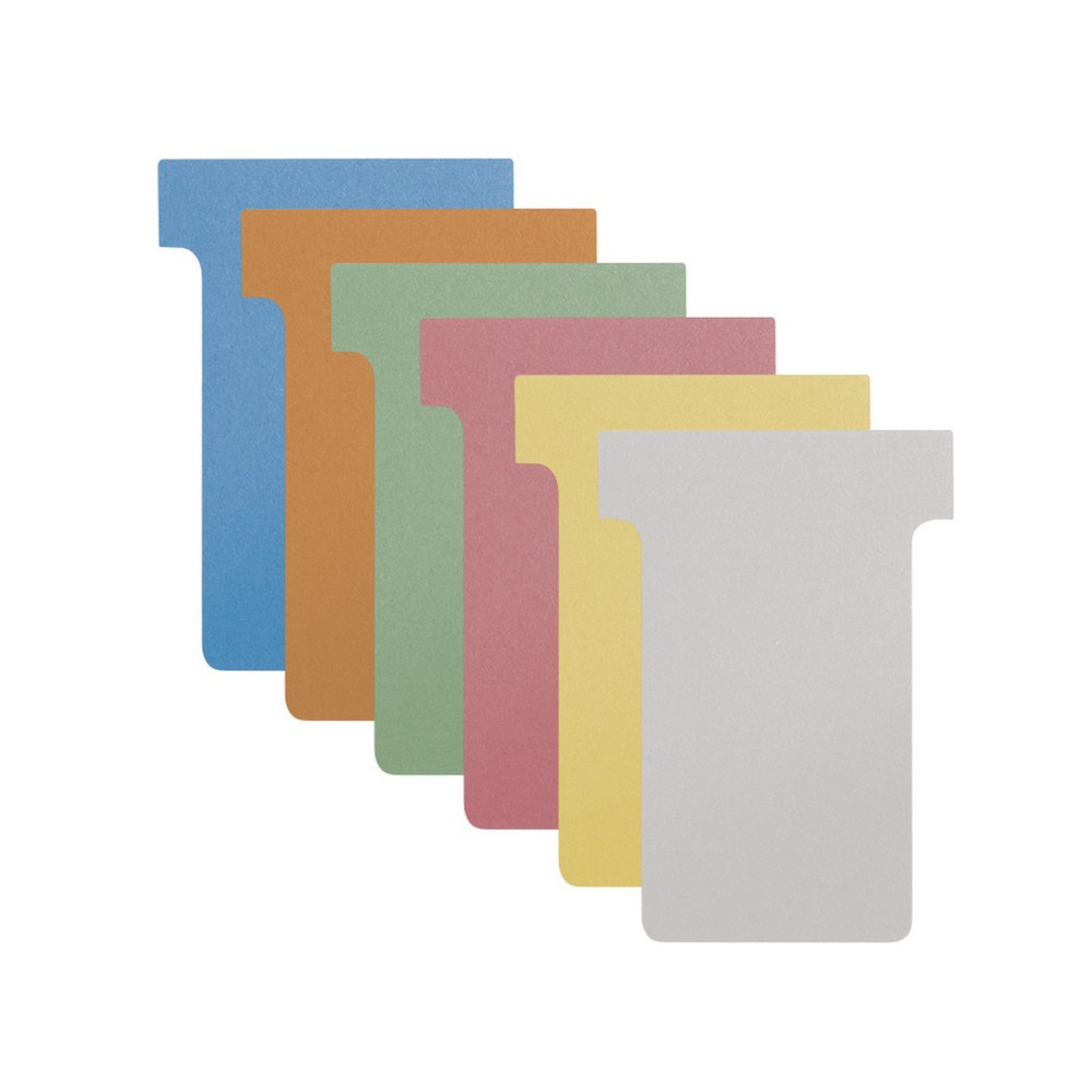 Imagen del producto: Tarjeta T, en blanco, mediana, amarilla, 100 ud/caja
