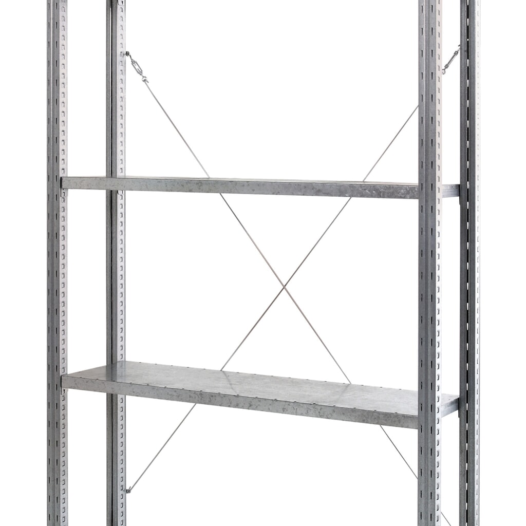 Tensores en X para estantería de cargas pequeñas con baldas de panel de acero Imagen del producto: Tensores en X para estantería de cargas pequeñas con baldas de panel de acero