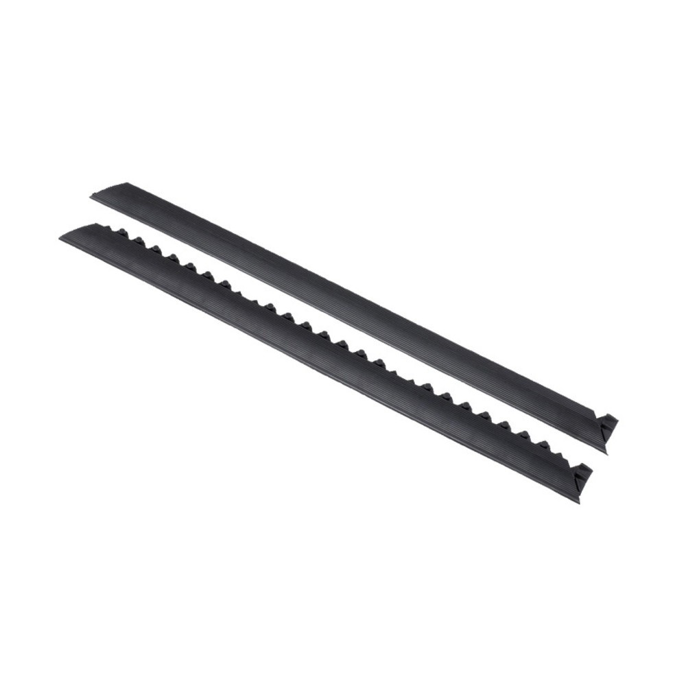 Imagen del producto: Tira de borde para placas de suelo con sistema de encajado para puesto de trabajo de montaje, con botones, An x Fo 50 x 910 mm, negro