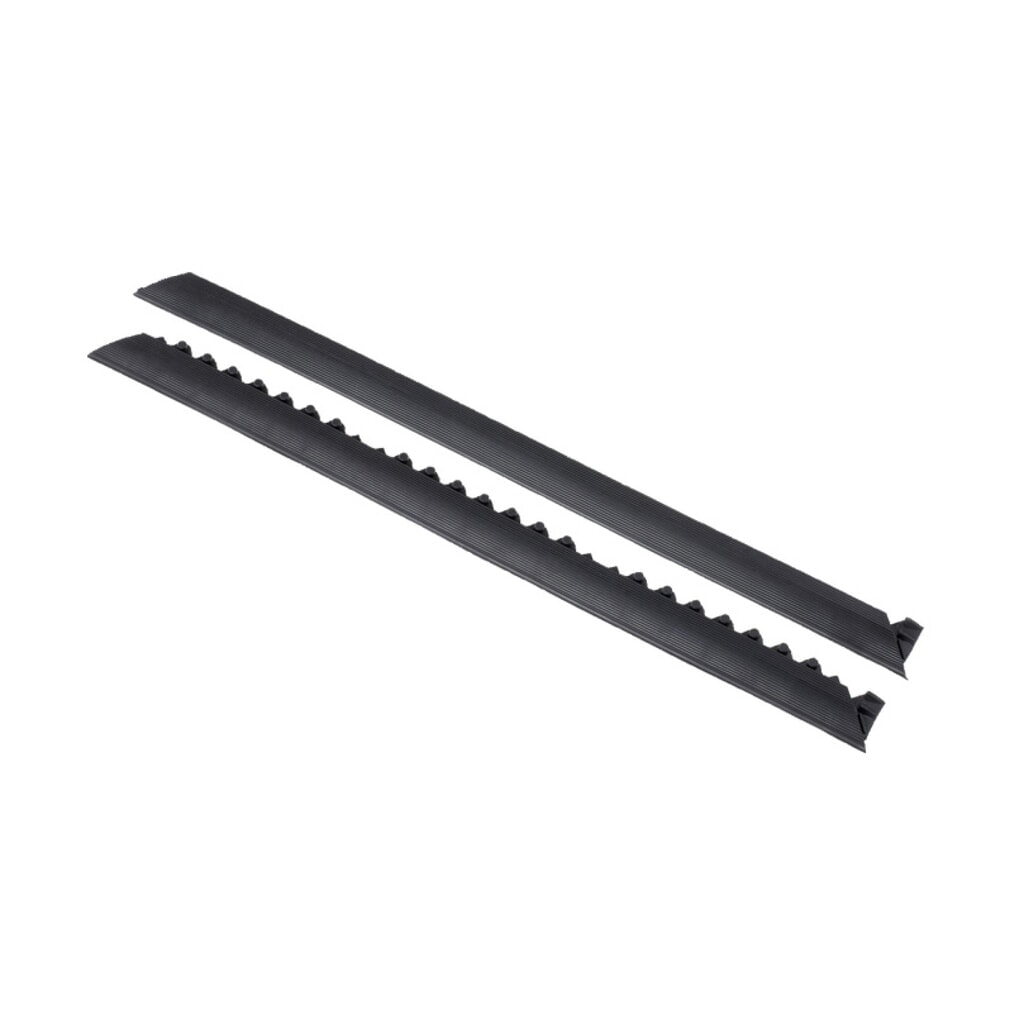 Imagen del producto: Tira de borde para placas de suelo con sistema de encajado para puesto de trabajo de montaje, sin botones, An x Fo 50 x 910 mm, negro