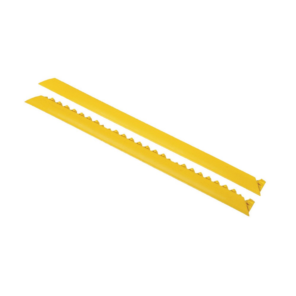 Número de imagen del producto 1: Tira de borde para placas de suelo con sistema de encajado para puesto de trabajo de montaje, sin botones, An x Fo 50 x 910 mm, amarilla