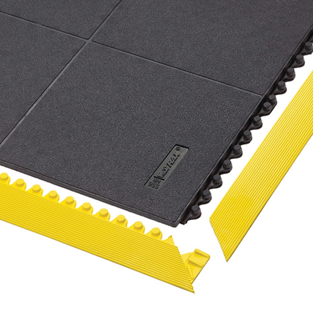 Número de imagen del producto 2: Tira de borde para placas de suelo con sistema de encajado para puesto de trabajo de montaje, sin botones, An x Fo 50 x 910 mm, amarilla