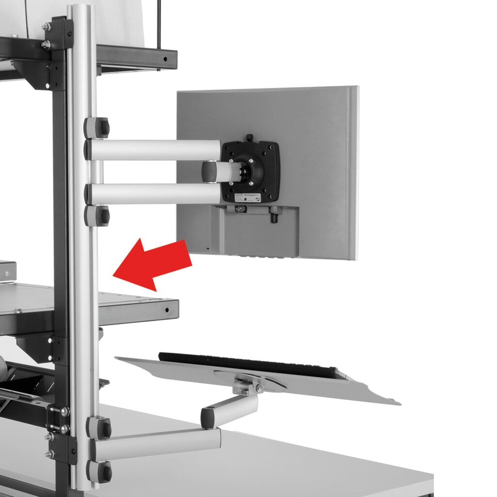 Imagen del producto: Perfil guía para brazos articulados para equipos informáticos, para el Rocholz sistema de mesa de embalaje, Al x An x F 750 x 51 x 40 mm