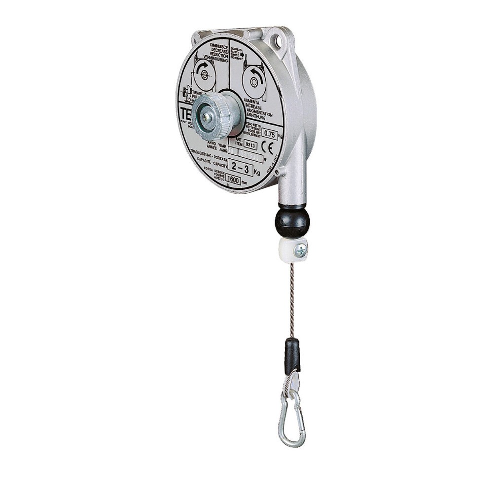 Imagen del producto: Tirador de resorte, sin cerradura, carcasa de aluminio, tirador de cable 1,6 m, capacidad de carga 0,4-1 kg